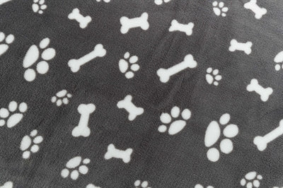 Trixie Hondendeken Kenny Fleece Bot / Pootjes Grijs hondenmand