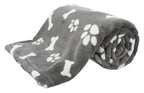 Trixie Hondendeken Kenny Fleece Bot / Pootjes Grijs hondenmand