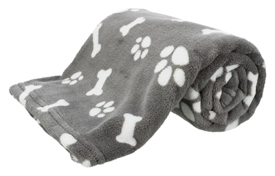 Trixie Hondendeken Kenny Fleece Bot / Pootjes Grijs hondenmand