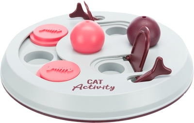 Trixie Cat Activity Flip Board Bes / Roze / Lichtgrijs kattenspeelgoed 23x23 cm