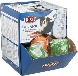 Trixie Verband Met Bitterstoffen Assorti vachtverzorging hond 5 cm X4,5 Mtr 27 st
