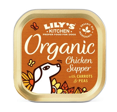 Lily's Kitchen Dog Organic Chicken Supper hondenvoer natvoer 11x150 gr