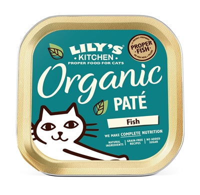 Lily's Kitchen Cat Organic Fish Pate kattenvoer natvoer 19x85 gr