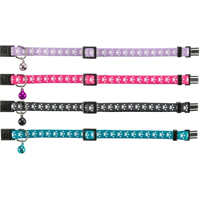 Trixie Halsband Kat Print Poot Elastisch Assorti halsbanden lijnen nylon