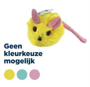 Fofos Pluche Muis Met Glitterstaart kattenspeelgoed 14,5x6X6 cm