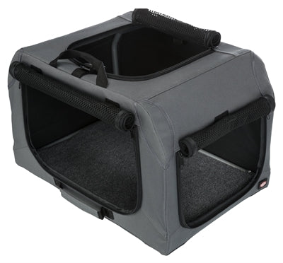 Trixie Soft Kennel Easy Reisbench Grijs hondenbench transportbox 71x51x49 cm