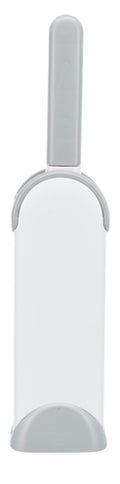 TRIXIE HARENPLUIZENBORSTEL MET REINIGINGSSTATION WIT / GRIJS 33 CM