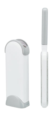 Trixie Harenpluizenborstel Met Reinigingsstation Wit / Grijs kammen borstels 33 cm
