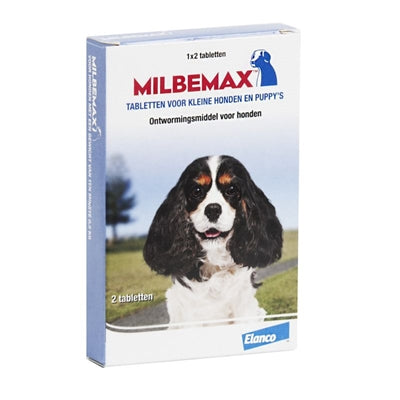 MILBEMAX TABLET ONTWORMING PUPPY / KLEINE HOND 0,5-10 KG 2 TBL