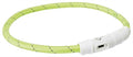 TRIXIE LICHTGEVENDE HALSBAND HOND FLASH USB TPU / NYLON GROEN 35X0,7 CM