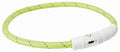 TRIXIE LICHTGEVENDE HALSBAND HOND FLASH USB TPU / NYLON GROEN 45X0,7 CM