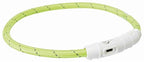 Trixie Lichtgevende Halsband Hond Flash Usb Tpu / Nylon Groen halsbanden met lichtjes