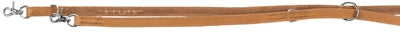 Trixie Hondenriem Rustic Heartbeat Verstelbaar Vetleer Bruin hondenhalsband 200x2 cm