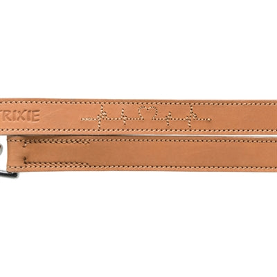 Trixie Hondenriem Rustic Heartbeat Verstelbaar Vetleer Bruin hondenhalsband 200x2 cm