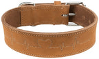 Trixie Halsband Hond Rustic Vetleer Heartbeat Bruin hondenhalsband hondenriem
