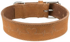 Trixie Halsband Hond Rustic Vetleer Heartbeat Bruin hondenhalsband hondenriem
