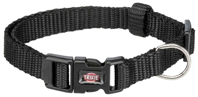 TRIXIE HALSBAND HOND PREMIUM ZWART 22-35X1 CM