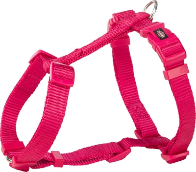 Trixie Hondentuig Premium H-tuig Fuchsia hondenhalsband hondenriem nylon