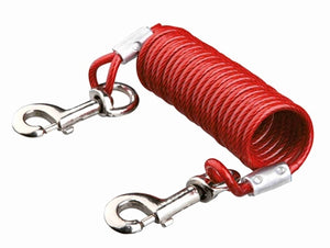 Trixie Aanleglijn Met Spiraalkabel Rood outdoor 5 Mtr