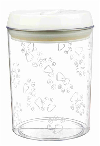Trixie Voorraadpot Kunststof Transparant / Wit voerbak hond 1,5 ltr 17,5 cm