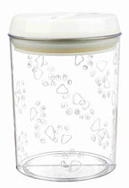 Trixie Voorraadpot Kunststof Transparant / Wit voerbak hond 1,5 ltr 17,5 cm