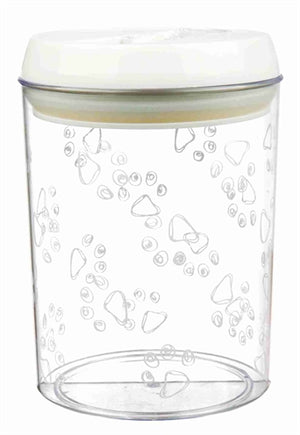 Trixie Voorraadpot Kunststof Transparant / Wit voerbak hond 1,5 ltr 17,5 cm