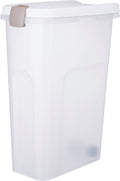 TRIXIE VOERTON LUCHTDICHT AFSLUITBAAR KUNSTSTOF TRANSPARANT WIT / WIT 40 LTR 26,5X44,5X61,5 CM