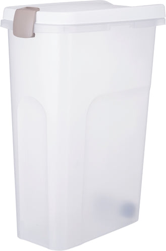 TRIXIE VOERTON LUCHTDICHT AFSLUITBAAR KUNSTSTOF TRANSPARANT WIT / WIT 40 LTR 26,5X44,5X61,5 CM