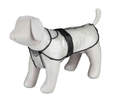 Trixie Regenjas Tarbes Transparant / Zwarte Stroken hondenkleding