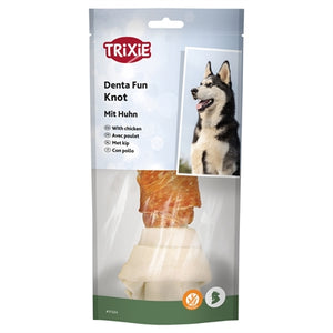 Trixie Denta Fun Knotted Chicken Chewing Bone hondensnacks kauwsnack 18 cm 120 gr
