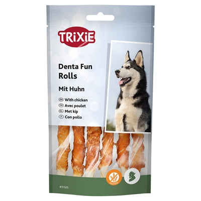 TRIXIE DENTA FUN CHICKEN CHEWING ROLLS 70 GR 12 CM