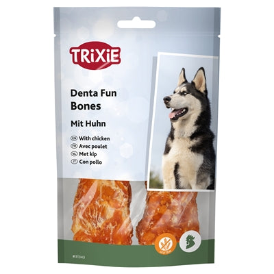 Trixie Denta Fun Chicken Chewing Bones hondensnacks kauwsnack 2x60GR 11 cm