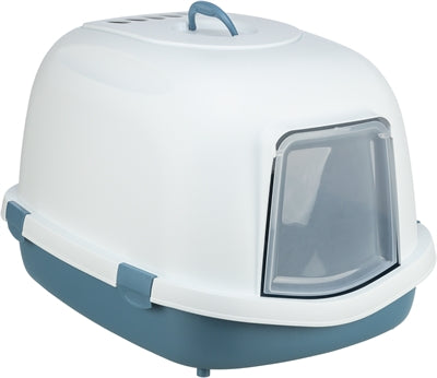 TRIXIE KATTENBAK PRIMO XXL TOP MET KAP BLAUW / WIT 71X56X47 CM