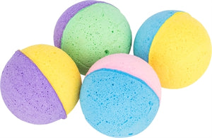 Trixie Set Softballen Softrubber Assorti kattenspeelgoed 3,5x3,5x3,5 cm 4 st