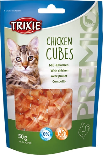 Trixie Premio Chicken Cubes kattensnacks gedroogd 50 gr