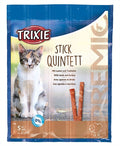 TRIXIE PREMIO STICK QUINTET GEVOGELTE / LEVER 24X5X5 GR