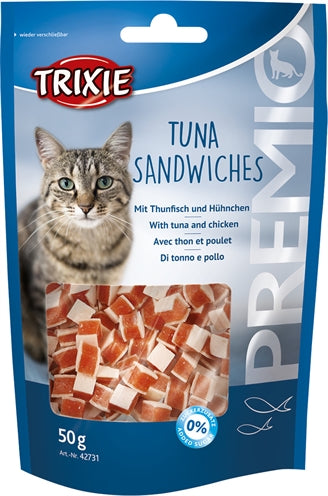 Trixie Premio Tuna Sandwiches kattensnacks gedroogd 50 gr