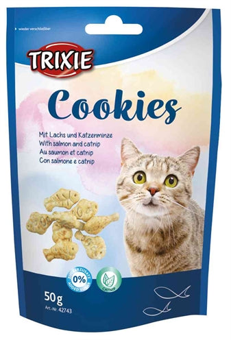 TRIXIE COOKIES MET ZALM EN CATNIP 50 GR