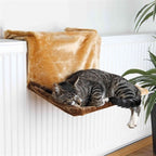 Trixie Radiator-hangmat Pluche Wolwit kattenmand 45x31x24 cm