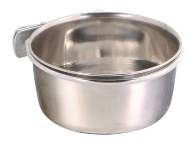 TRIXIE VOERBAK MET SCHROEFBEVESTIGING RVS 300 ML 9 CM