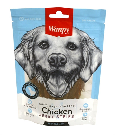 Wanpy Soft Oven-roasted Chicken Jerky Strips kattensnacks zacht