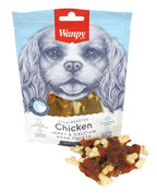 Wanpy Oven-roasted Chicken Jerky / Calcium Bone Twists hondensnacks kauwsnack 100 gr