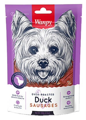 Wanpy Oven-roasted Duck Sausages hondensnacks gedroogd 100 gr