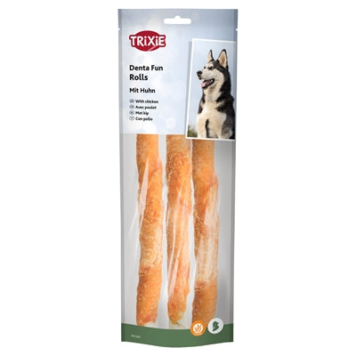 Trixie Denta Fun Chicken Chewing Rolls hondensnacks kauwsnack
