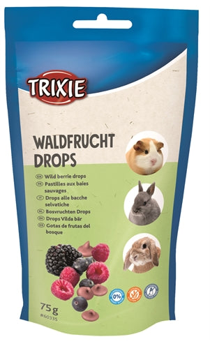 TRIXIE KNAAGDIER DROPS BOSVRUCHTEN 75 GR