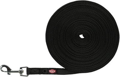 Trixie Hondenriem Sleeplijn Met Rubber Bekleed Zwart hondenhalsband nylon