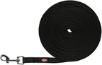 Trixie Hondenriem Sleeplijn Met Rubber Bekleed Zwart hondenhalsband nylon