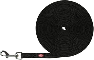 Trixie Hondenriem Sleeplijn Met Rubber Bekleed Zwart hondenhalsband nylon