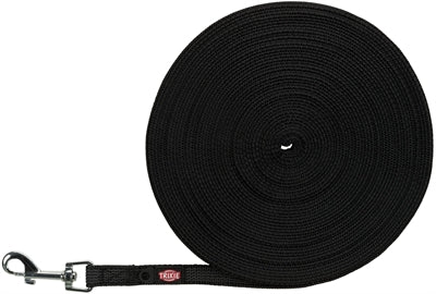 Trixie Hondenriem Sleeplijn Met Rubber Bekleed Zwart hondenhalsband nylon