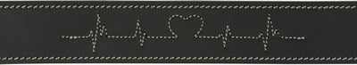 Trixie Halsband Hond Rustic Vetleer Heartbeat Zwart hondenhalsband hondenriem nylon